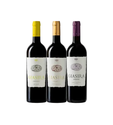 Vinæske med 3 flasker Vitigni di Sicilia
