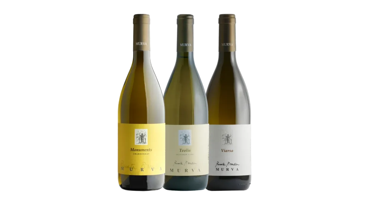 Vinæske med 3 flasker Friuli white wine